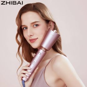 Automatic Hair Curler Auto Rotating Hair Curling Iron With 4 Adjustable Temps And Auto Shut-Off Pink Culing Wand With 1''Ceramic Barrel For Girls And