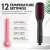 Hair Straightener Brush with Ionic Generator by MiroPure, 30s Fast MCH Ceramic Even Heating, 11 Temperature Control, Professional Straightener Comb fo