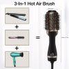 1000W Hot Air Brush and One-Step Hair Dryer with Volumizer - Soft Touch Pink Styler for Smooth and Shiny Hair - Perfect Gift for Hair Curler and Strai