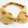 Yellow Strawberry Hairband Girls Simple Wide Hair Ribbon Bowknot Headband Hair Accessories Headwrap