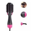 Multifunctional Hot Air Comb 2-in-1 Hair Straightening Curler Wet And Dry; Straightening Hot Air Brush With Anti-Scald Feature