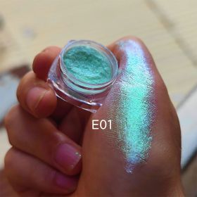 MultiChrome Shifting Pigments Chameleon Eyeshadow Duochrome Chameleon Eyeshadow Infinite Chrome Shining Eyeshadow Net 0.2g (Color: E01)