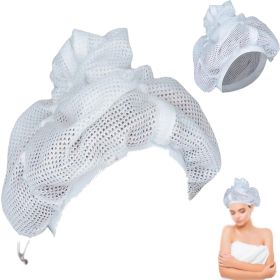 Net Plopping Cap for Drying Curly Hair, Net Plopping Cap for Drying Curly Hair (Color: Net Cap/White)