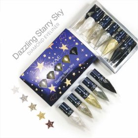 Shiny Eye Liners Pigment Silver Rose Gold Color Liquid Glitter eyeshadow Professional Eyeliner Beauty Cosmetics Makeup for Women (Color: 5 colors starry box)