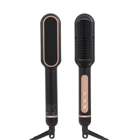 Negative Ionic Hair Straightener Brush for Fashion Women (Color: Black, Type: Hairdressing Comb)