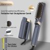 2 In 1 Folding Hot Brush Hair Straightener Brush Hair Straightening Comb Negative Ion Heat Brush Hair Straightener Hair Brush Straightener For Women/M