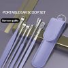 6Pcs Ear Pick Earwax Removal Kit Earpick Ear Curette Ear Wax Spoon Remover Cleaning Tool