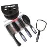 5pcs Professional Hairdressing Styling Set Detangling Hair Brush Airbag Comb With Makeup Mirror