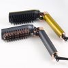 2 In 1 Folding Hot Brush Hair Straightener Brush Hair Straightening Comb Negative Ion Heat Brush Hair Straightener Hair Brush Straightener For Women/M